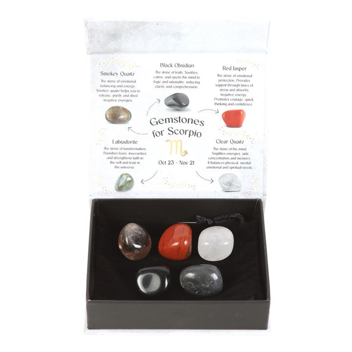 Scorpio Crystal Tumbled Stone Set
