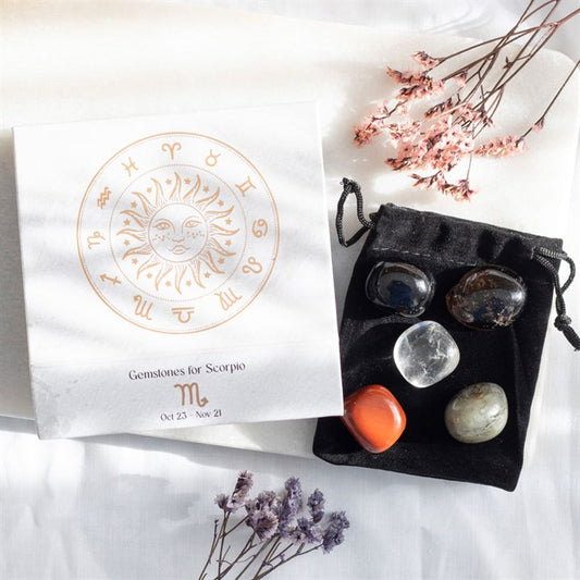 Scorpio Crystal Tumbled Stone Set