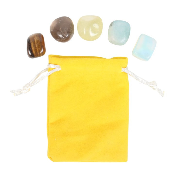 Gemini Crystal Tumbled stone Set