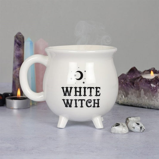 ‘White Witch’ Cauldron Mug – White