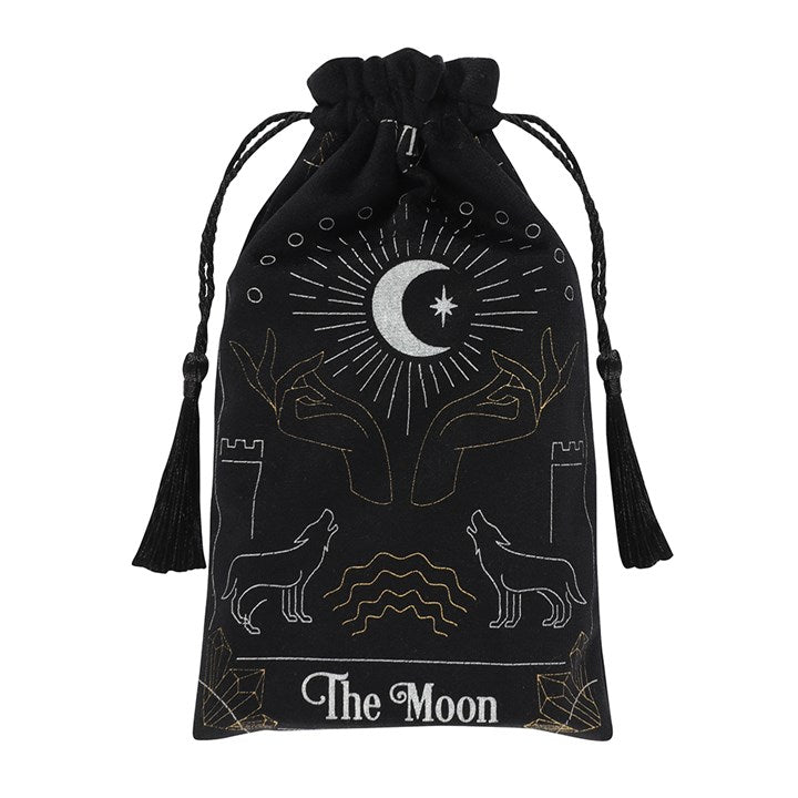 Moon Tarot or Oracle Card Drawstring Pouch