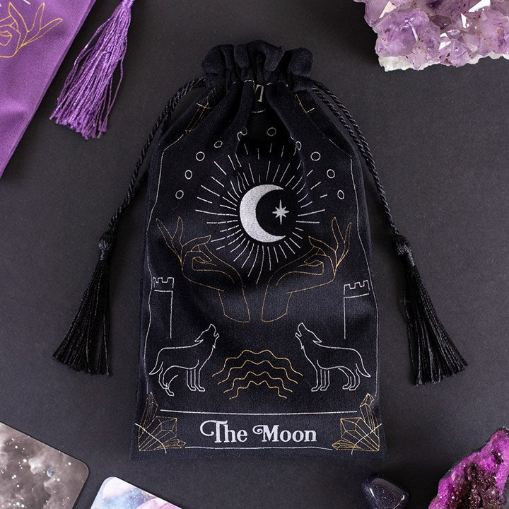Moon Tarot or Oracle Card Drawstring Pouch