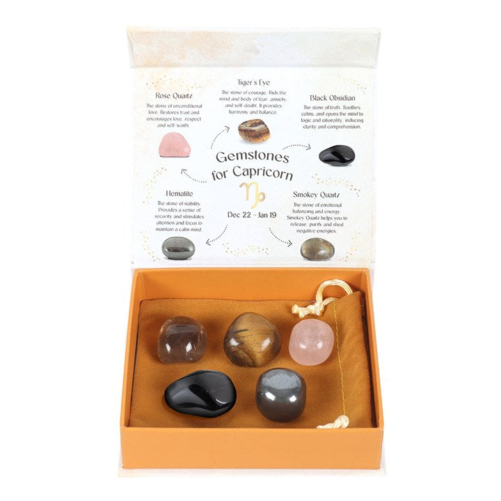 Capricorn Crystal Tumbled Stone Set