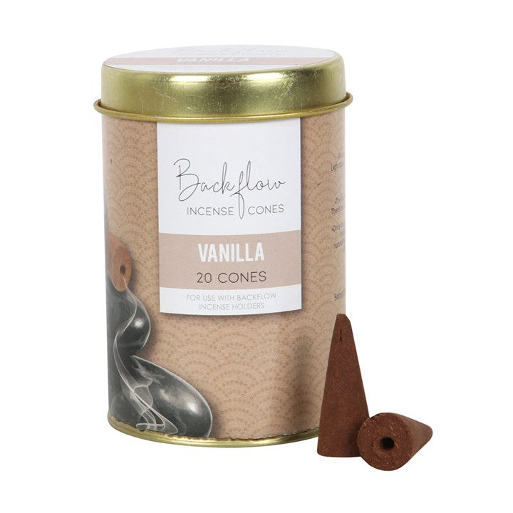 20 Jumbo Vanilla Backflow Incense Cones