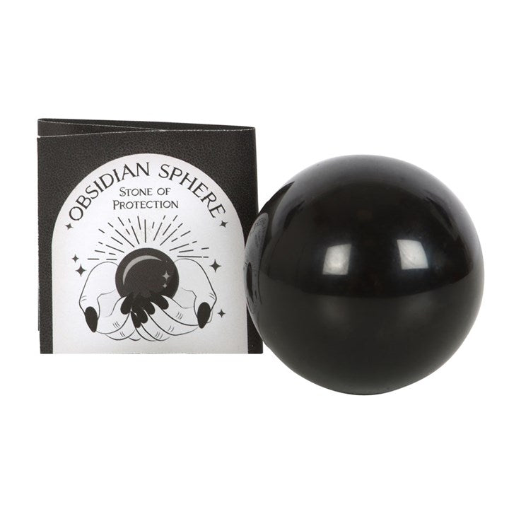 5cm Black Obsidian Crystal Sphere – Protection & Grounding