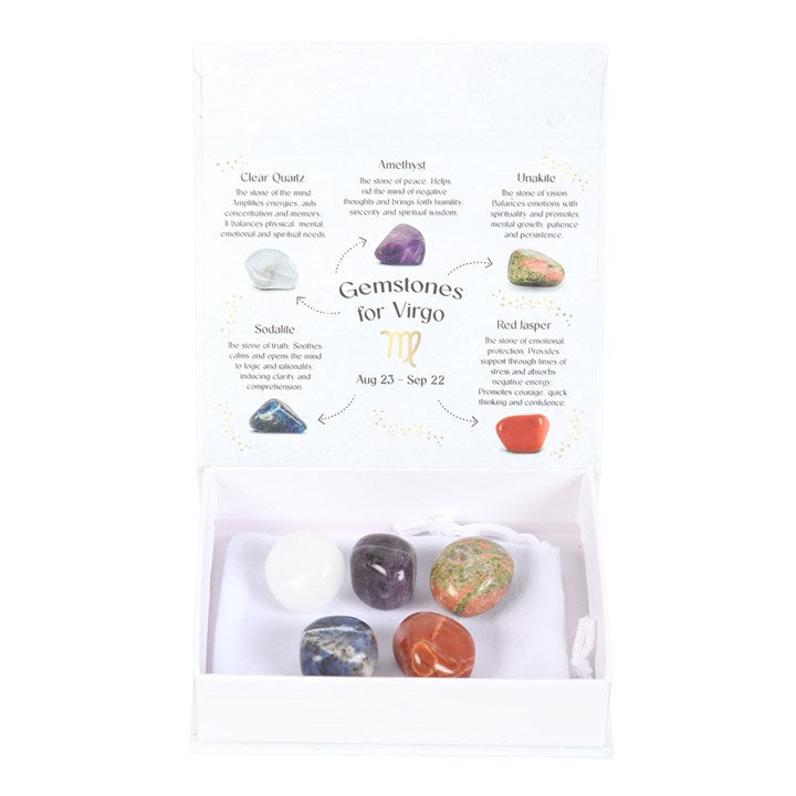 Virgo Crystal Tumbled Stone Set