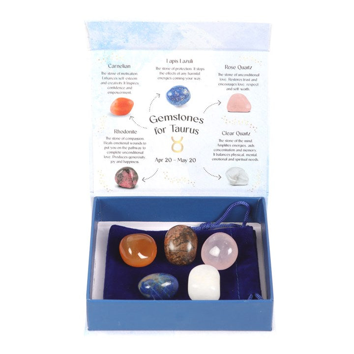 Taurus Crystal Tumbled Stone Set