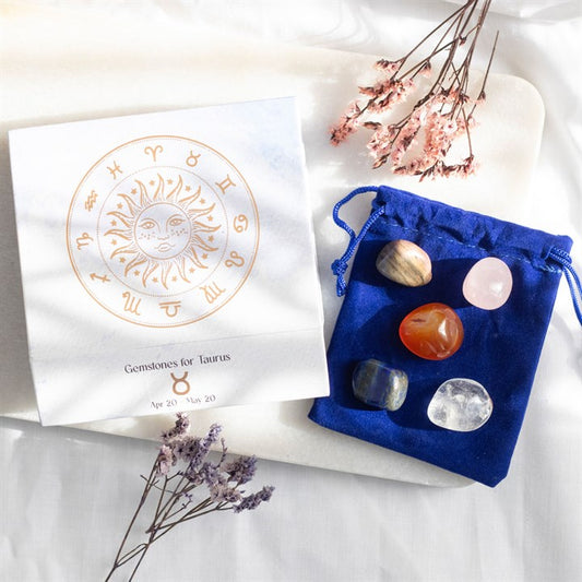 Taurus Crystal Tumbled Stone Set