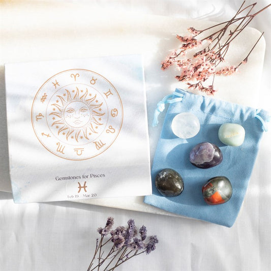Pisces Crystal Tumbled stone Set