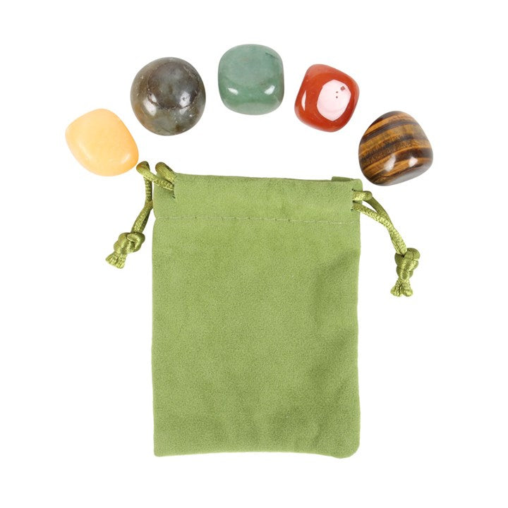 Leo Crystal Tumbled Stone Set – Set of 5