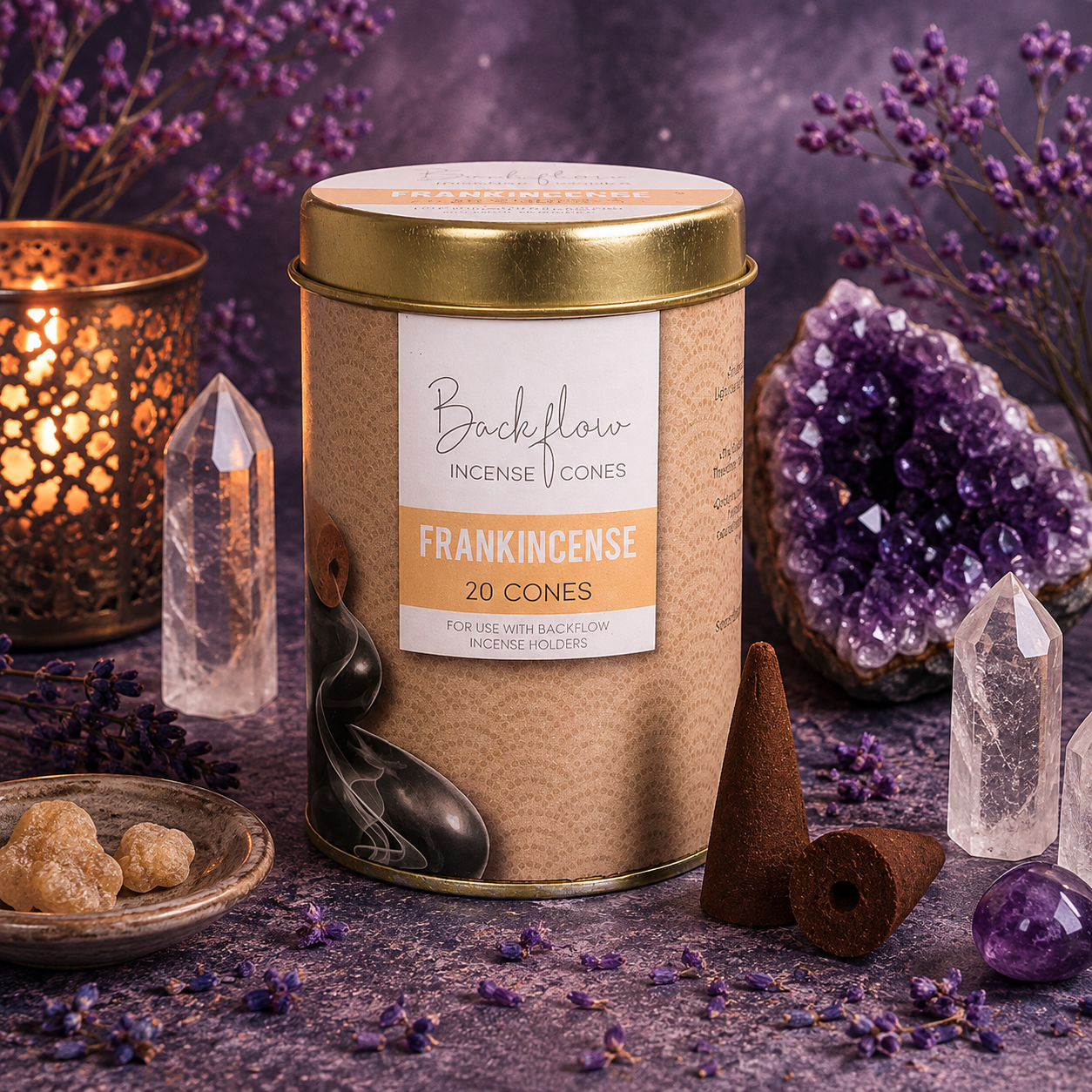 20 Jumbo Frankincense Backflow Incense Cones