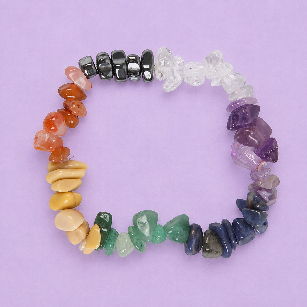 Vibrant Seven Chakra Crystal Bracelet