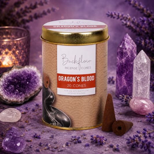 20 Jumbo Dragon’s Blood Backflow Incense Cones