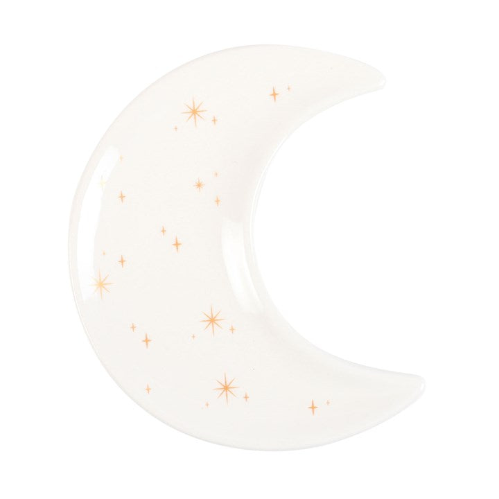 Prosperity & Success Healing Crystal Gift Set with Ceramic Moon Trinket Dish