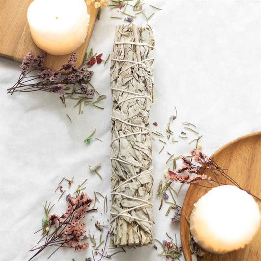 15cm Medium White Sage Smudge Stick Wand