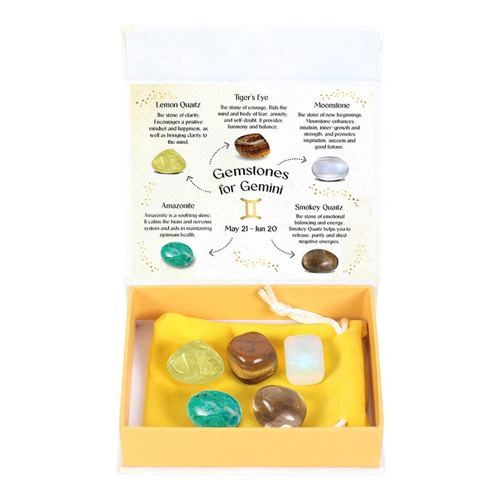Gemini Crystal Tumbled stone Set